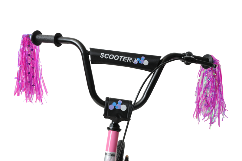 Handlebar Tassels Pink Purple With Beads-2